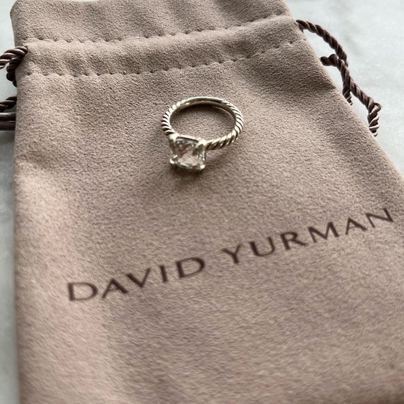 Chatelaine® Ring in Sterling Silver with Prasiolite and Pavé Diamonds - Picture 2 of 2